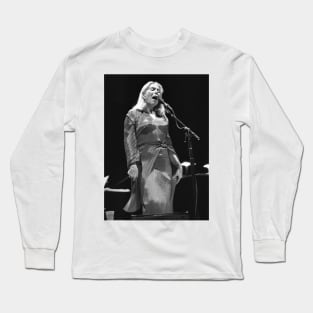 Joni Mitchell BW Photograph Long Sleeve T-Shirt